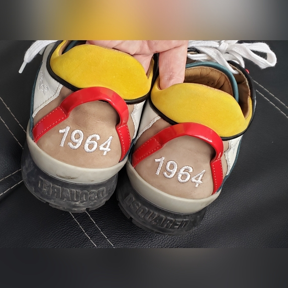 ××× SOLD ××× Dsquared2 Multicolour Lace-up Leather Trainers - Picture 7 of 10